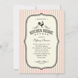 Convites do chá da cozinha do galo do vintage