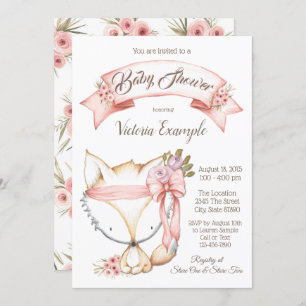 Convites do chá do bebé do Fox de Boho