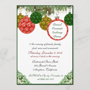 Convites do comensal da troca dos enfeites de