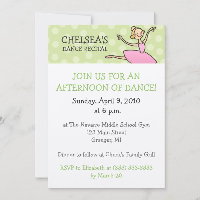 Convites do considerando da dança (Frente)