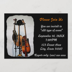 Convites do considerando dos instrumentos musicais