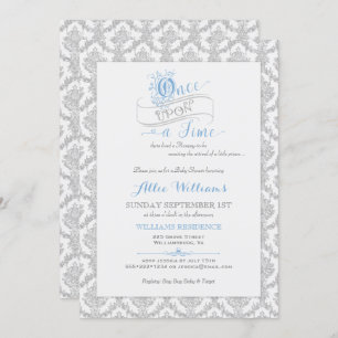 Convites Do conto de fadas príncipe chá de fraldas uma vez