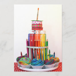 Convites Do "convite de aniversário do bolo artesanato"