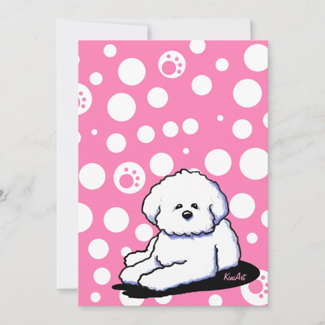 Convites do costume de Bichon Frise (Frente)