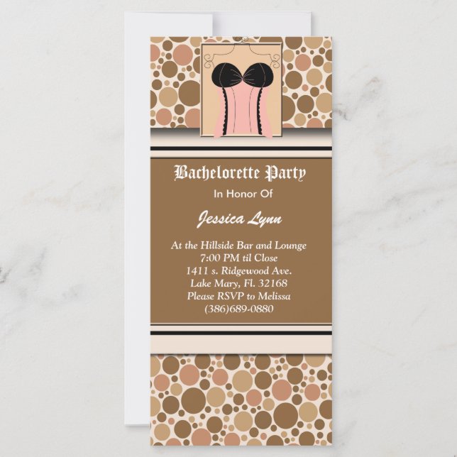 Convites do Designer de Festas de solteira CUTE (Frente)