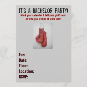 Convites do despedida de solteiro das luvas de