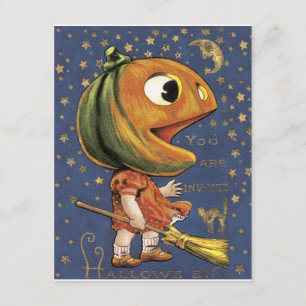 Convites do Dia das Bruxas do vintage