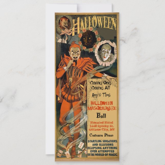 Convites do Festa de Halloween Assombrado (Frente)