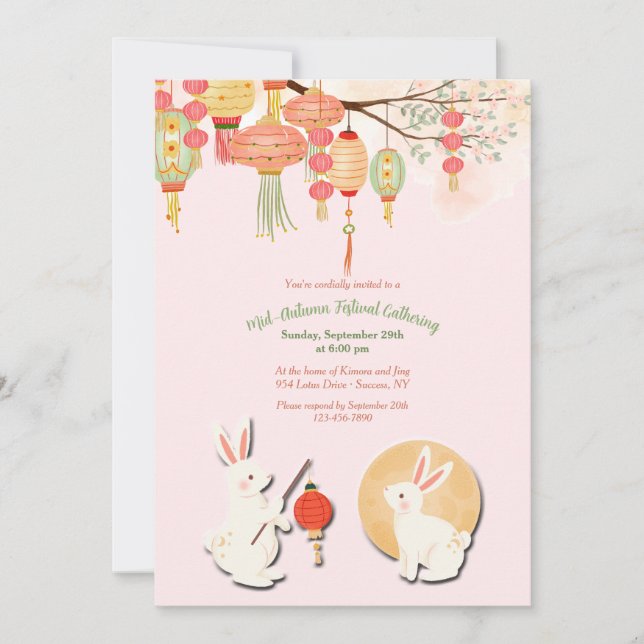 Convites do Festival de outono do médio (Frente)