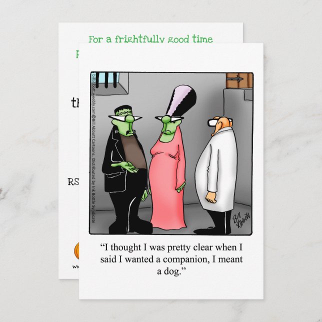Convites do Halloween Hilarious (Frente/Verso)