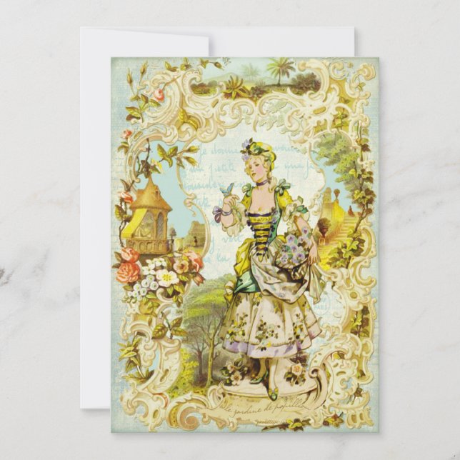 Convites do jardim da borboleta de Versalhes (Frente)