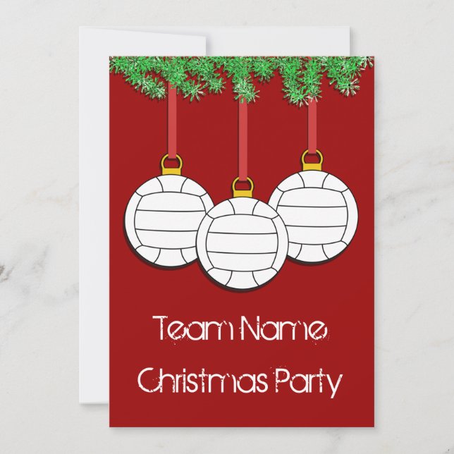 Convites do Natal para o voleibol (Frente)