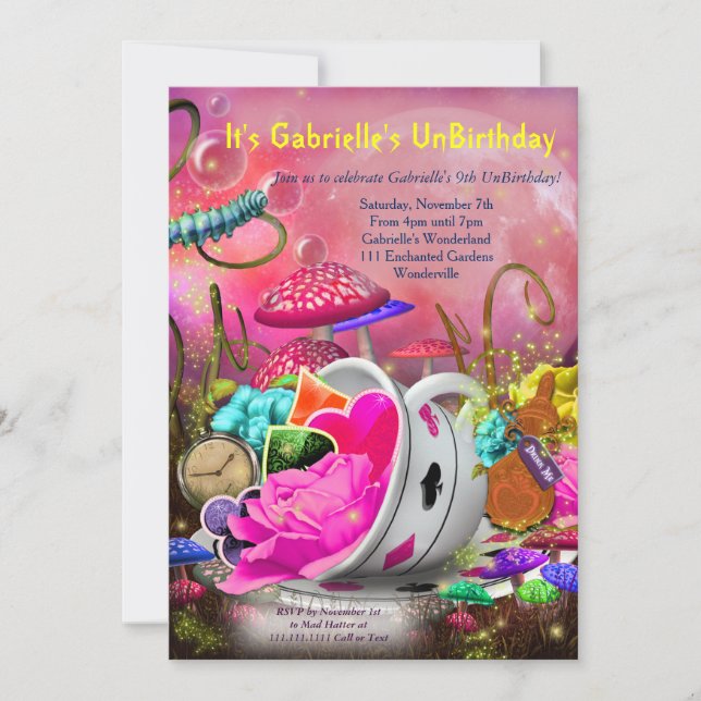 Convites do país das maravilhas, partido do país (Frente)