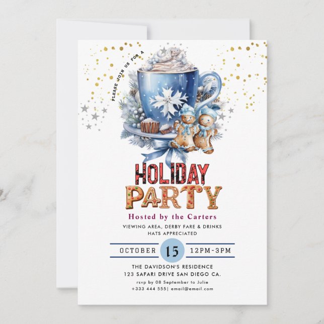 Convites do Partido das Férias de Cacau e Biscoito (Frente)