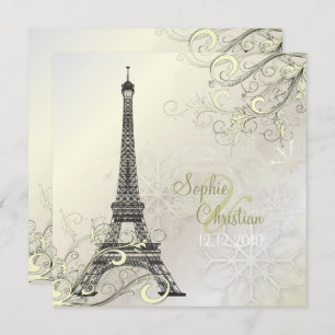 CONVITES DO PixDezines EIFFEL PARIS+SNOWFLAKES