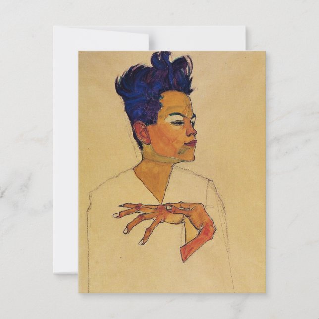 Convites do retrato de auto de Egon Schiele (Frente)