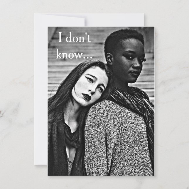 Convites Do romance do Bi LGBT do "cartão racial amor &" (Frente)