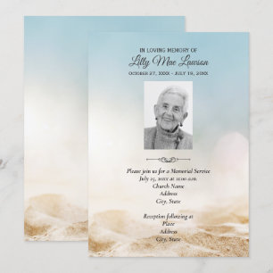 Convites do Serviço Memorial de Areia e Céu