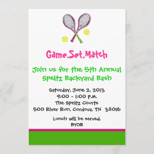 Convites do tênis