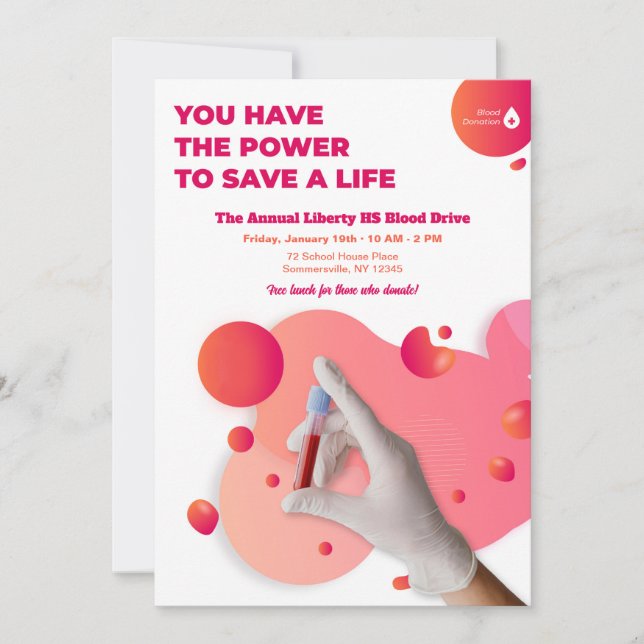 Convites Doação de Sangue (Frente)