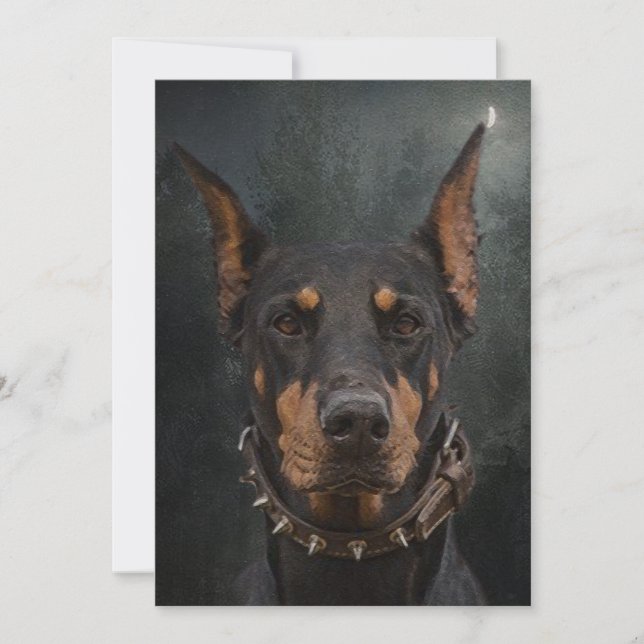 Convites Doberman Pinscher (Frente)