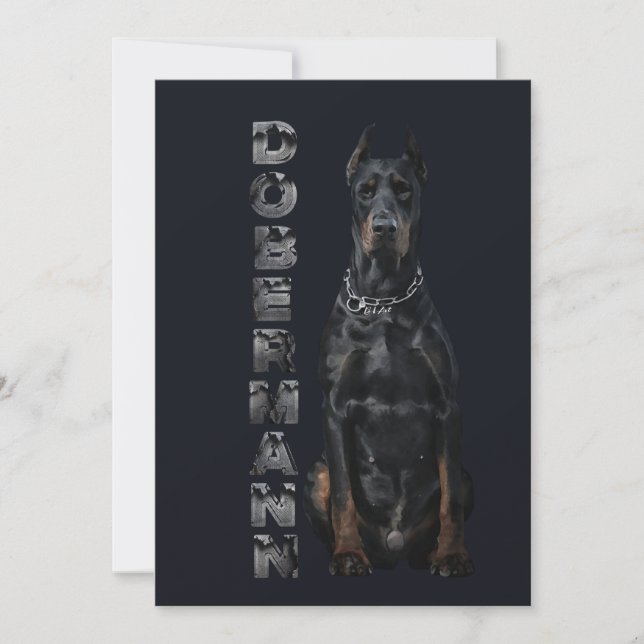 Convites Doberman Pinscher (Frente)