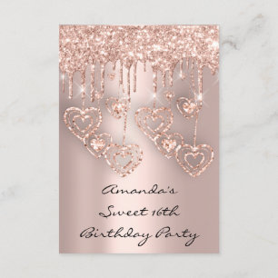 Convites Doce 16ª Festa de aniversário de Rosa de Dissipaçã