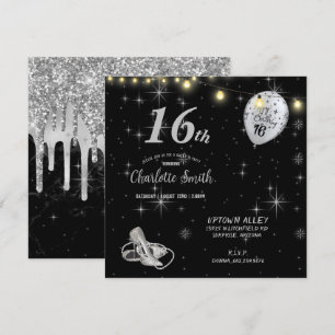 Convites Doce 16.ª Festa de aniversário dos Balões Invi de
