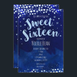 Convites Doce 16 Blue Winter Wonderland Starry Invitations.<br><div class="desc">Doce 16 Blue Winter Wonderland Starry Invitations.</div>