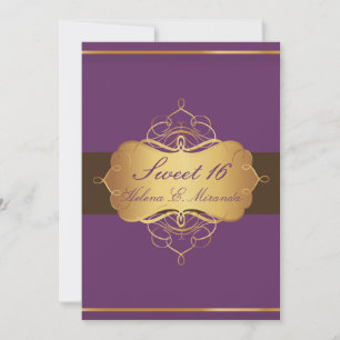 Convites Doce 16/ chocolate de ameixa/ tiara