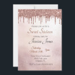 Convites Doce 16 Dezesseis Unidades Douradas de Rosa de Fes<br><div class="desc">Este design foi criado através da arte digital. Pode ser personalizado na área fornecer ou personalizar escolhendo o clique para personalizar mais opções e alterando o nome, as iniciais ou as palavras. Você também pode alterar a cor e o estilo do texto ou excluir o texto de um design de...</div>