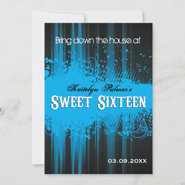 Convites Doce 16 do olhar do insecto do clube (Frente)