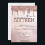 Convites Doce 16 Festa de aniversário 16 Dourado<br><div class="desc">Este design foi criado através da arte digital. Pode ser personalizado na área fornecer ou personalizar escolhendo o clique para personalizar mais opções e alterando o nome, as iniciais ou as palavras. Você também pode alterar a cor e o estilo do texto ou excluir o texto de um design de...</div>