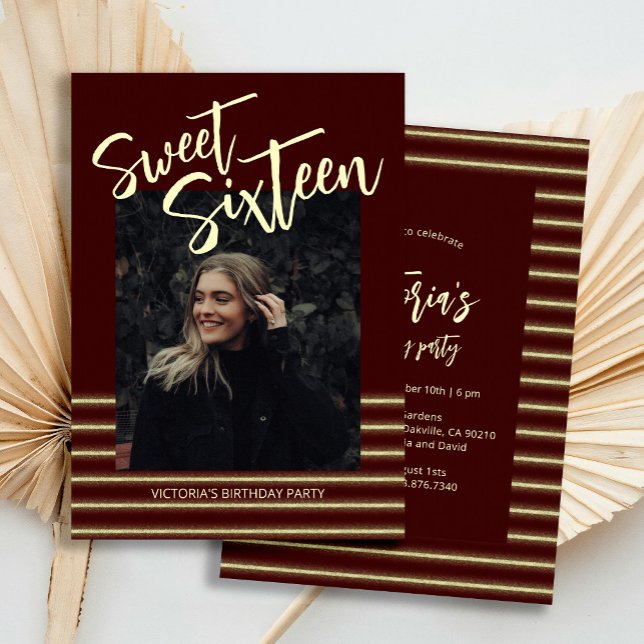 Convites Doce 16 Festa de aniversário De Vinho De Litter (Criador carregado)