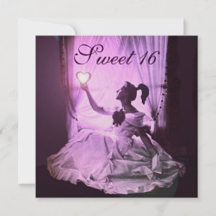 CONVITES DOCE 16 FESTA DE ANIVERSÁRIO, PINK PURPLE PRETO DA
