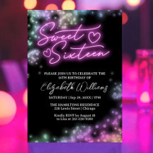 Doce 16 Noite Colorida Neon Glow Dark Party