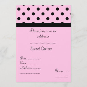 Convites Doce 16 pink spot