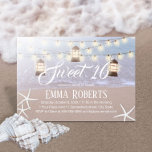 Convites Doce 16 Prayfish String Lanterns<br><div class="desc">Praia Starfish String Luzes e Lanternas Doce 16 Convites.</div>