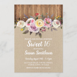 Convites Doce 16 Qualquer Festa de aniversário De Idade Que