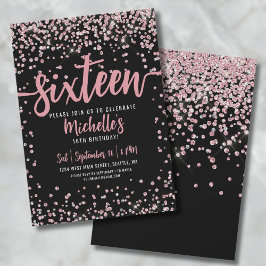 Convites Doce, 16 rosa, rosa, Dourada, 16.º aniversário