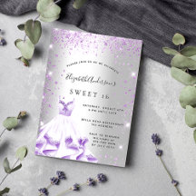Doce 16 vestido roxo prateado glamouroso