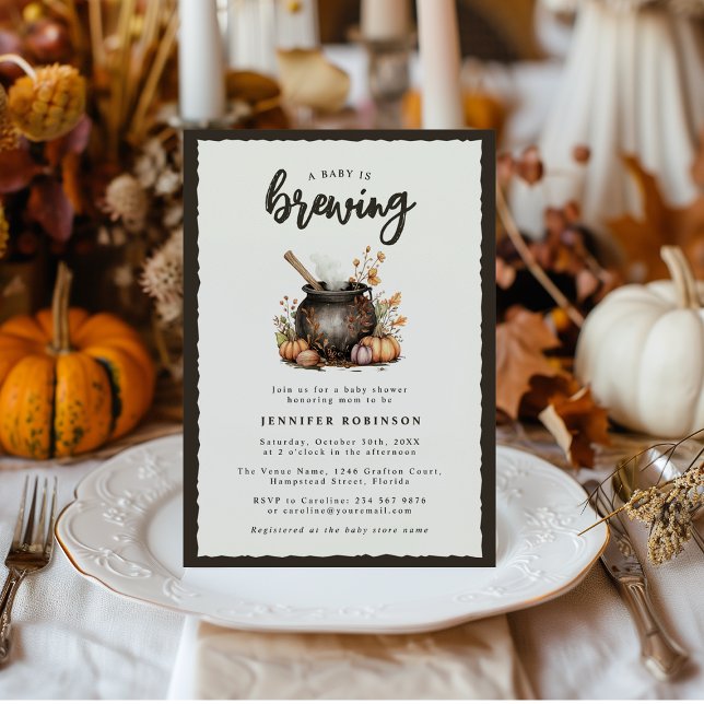 Convites Doce Bebê Está Fazendo Chá de fraldas De Halloween (Criador carregado)