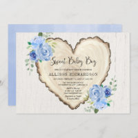 Doce bebê namorados rústico chá cardíaco