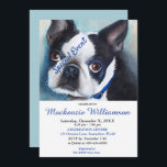 CONVITES DOCE BOSTON TERRIER PUPPY DESEJA FELIZ ANIVERSÁRIO<br><div class="desc">Este doce e adorável Black and White Boston Terrier Puppy te dá as boas-vindas a uma Festa de aniversário divertida para você e para você, seja para adultos ou crianças. Um convite único para aniversários de qualquer idade! - imagem do criador da pintura de aquarela original. Todo o convite pode...</div>