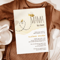 Doce Bumblebee Mama Para Ser Chá de fraldas Convid
