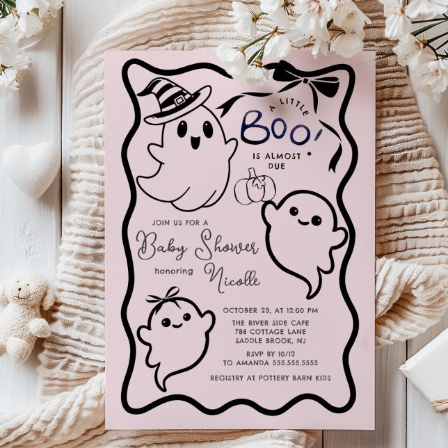 Convites Doce Chá de fraldas de Boo (Criador carregado)