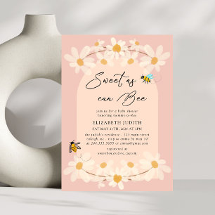 Convites Doce como a Chá de fraldas de Daisy Floral de Bee