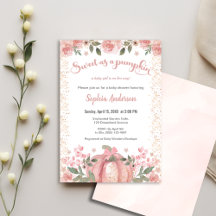 Doce Como Chá de fraldas De Garota Floral De Abóbo