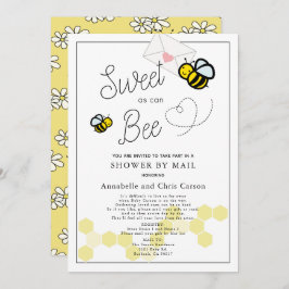 Convites Doce como pode ser Chá de fraldas branco por e-mai