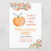 Doce como um pêssego e tão divertido Aniversário